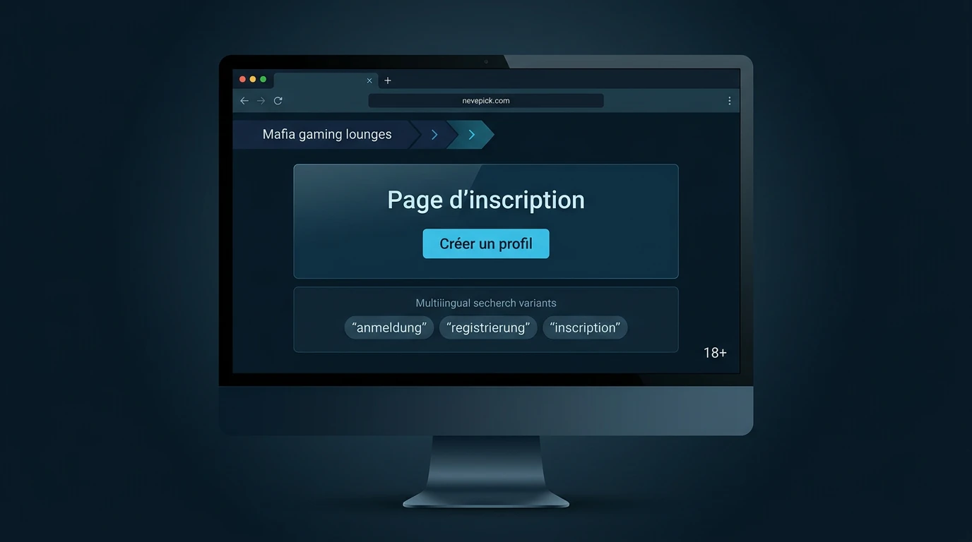 Accès à la page d’inscription (anmeldung / registrierung)